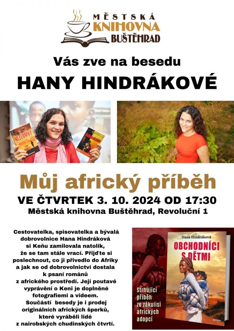 Beseda se spisovatelkou Hanou Hindrákovou